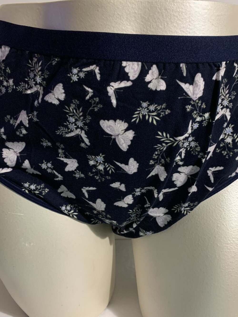 Catherines Hi-Cut Brief Panties Underwear Cotton Blend Butterfly Floral Plus 5X